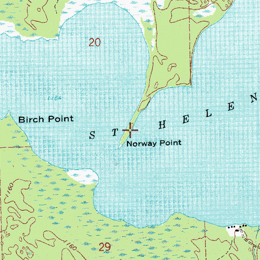 Topographic Map of Norway Point, MI