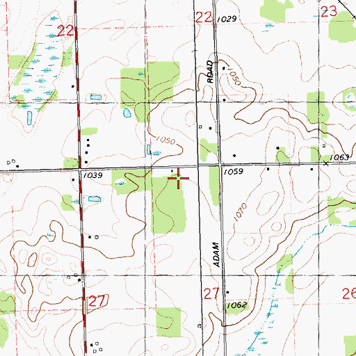 Topographic Map of Oak Arbor School, MI