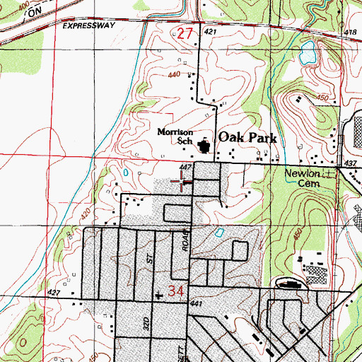 Topographic Map of North Side Baptist Church, AR