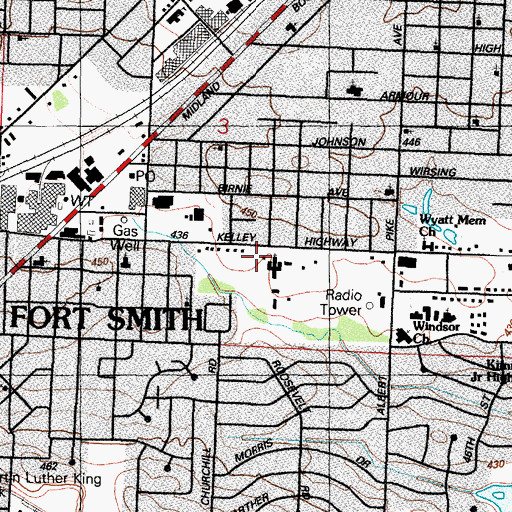 Topographic Map of Northside Christian Academy, AR