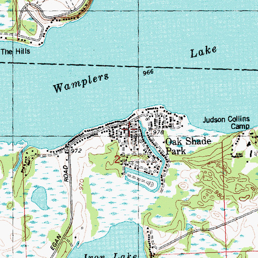 Topographic Map of Oak Shade Park, MI