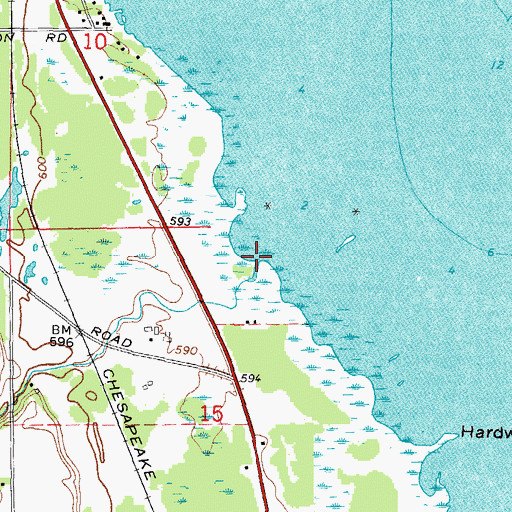 Topographic Map of Ocha Creek, MI