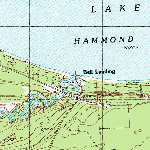 Topographic Map of Ocqueoc River, MI