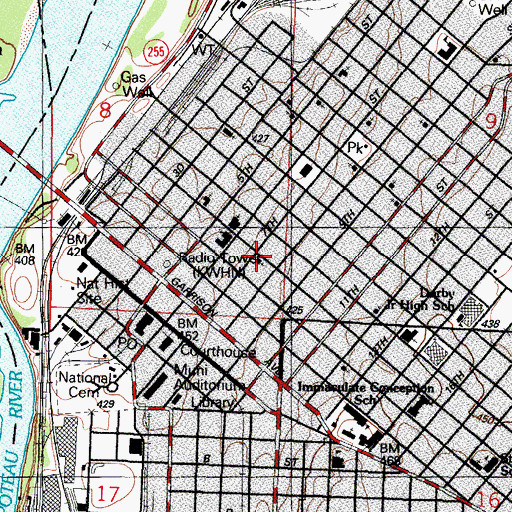 Topographic Map of Revival Center, AR