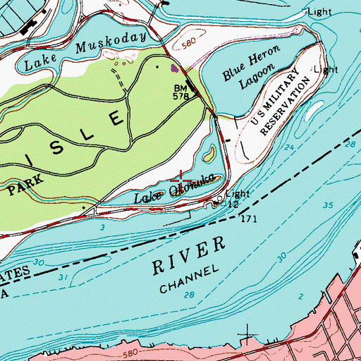 Topographic Map of Lake Okonoka, MI