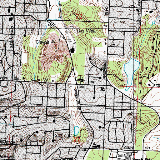 Topographic Map of Saint Bartholomews Episcopal Church, AR