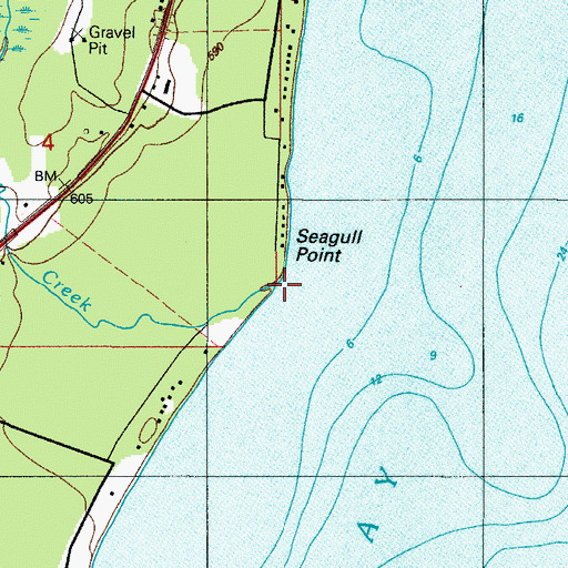 Topographic Map of Olson Creek, MI