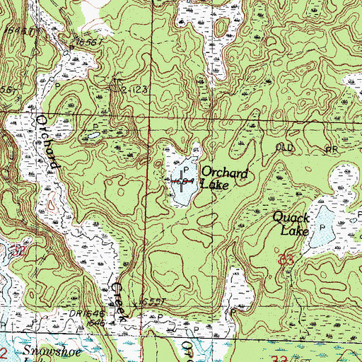 Topographic Map of Orchard Lake, MI