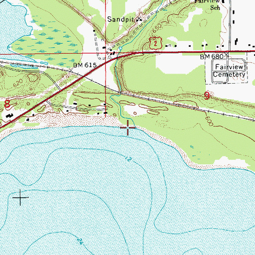 Topographic Map of Orr Creek, MI