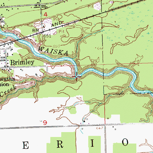 Topographic Map of Orrs Creek, MI