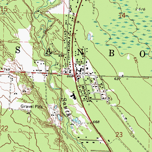 Topographic Map of Ossineke, MI