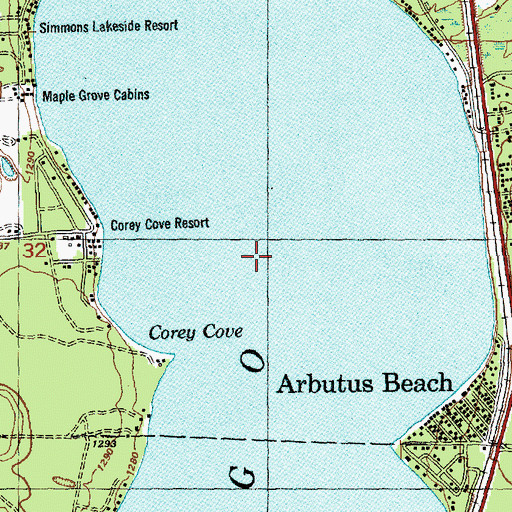 Topographic Map of Otsego Lake, MI