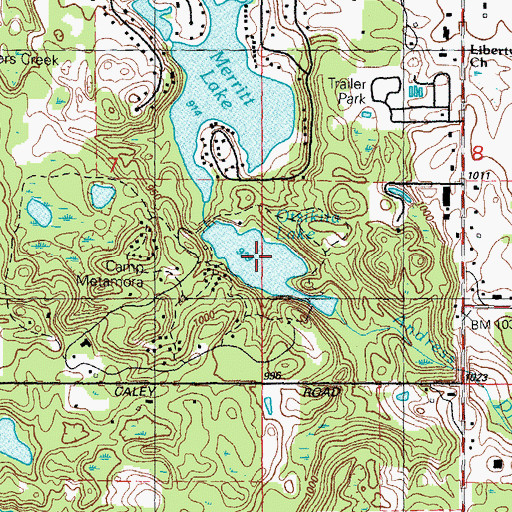 Topographic Map of Otsikita Lake, MI