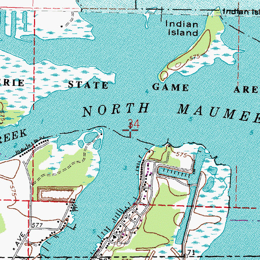 Topographic Map of Ottawa River, MI
