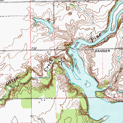 Topographic Map of Otter Creek, MI