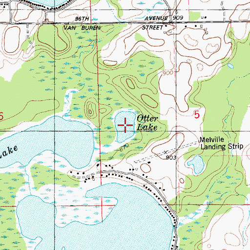 Topographic Map of Otter Lake, MI