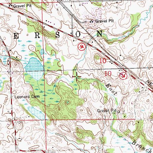 Topographic Map of Otto Drain, MI