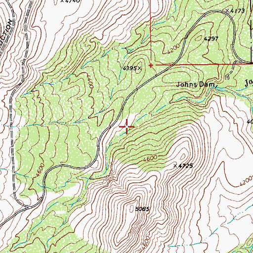 Topographic Map of Jacobson Canyon, AZ