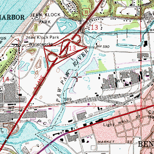 Topographic Map of Ox Creek, MI