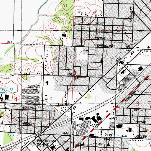 Topographic Map of Way of Life Pentecostal Church, AR