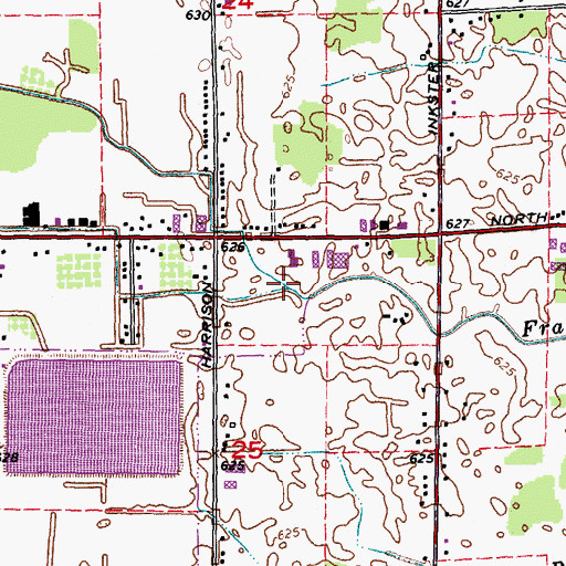 Topographic Map of Packard Drain, MI