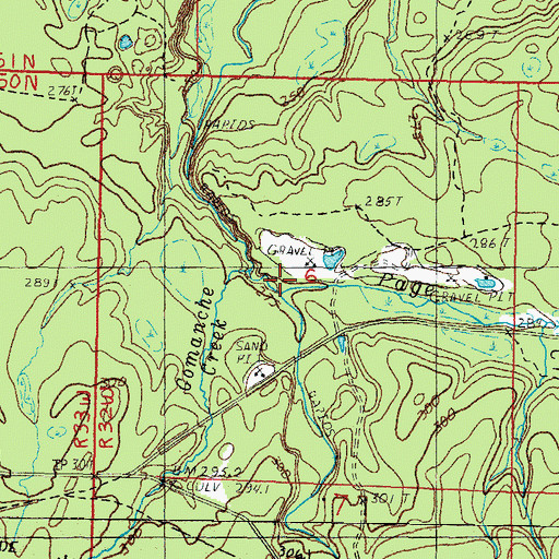 Topographic Map of Page Creek, MI