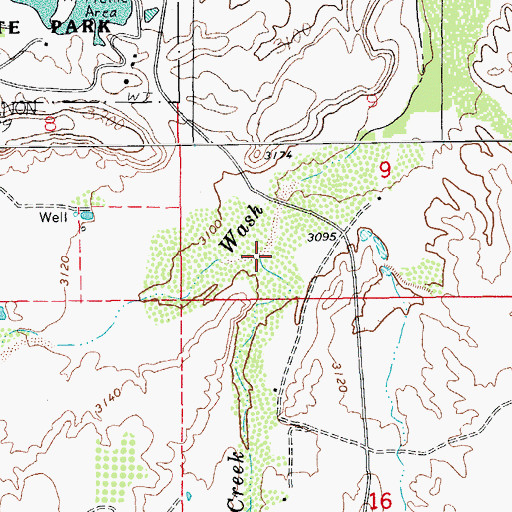 Topographic Map of Jacobson Creek, AZ