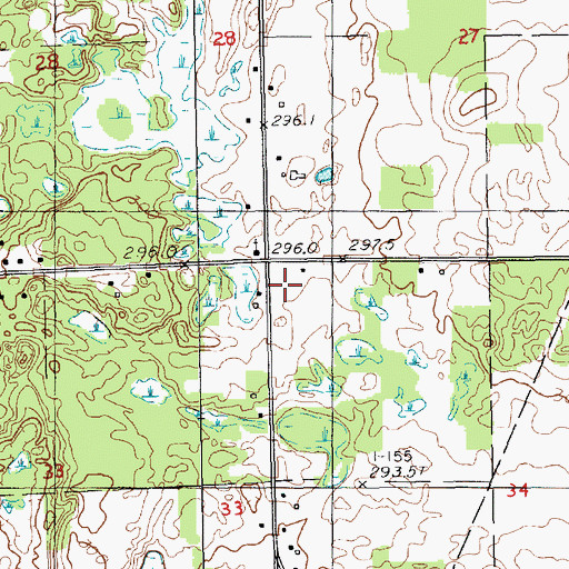 Topographic Map of Pangbron School, MI