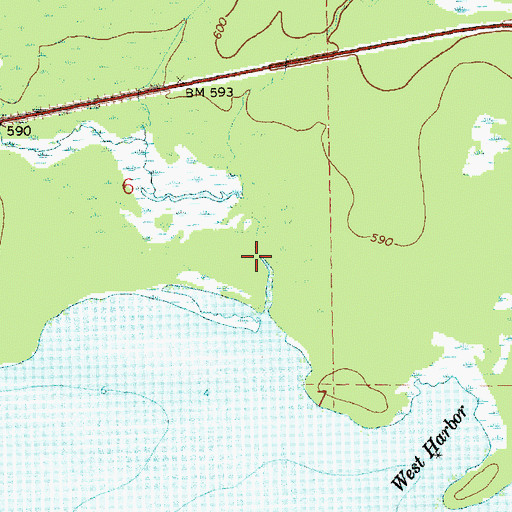 Topographic Map of Paquin Creek, MI