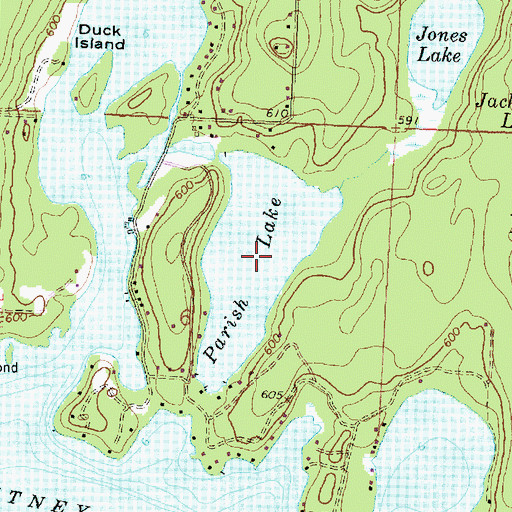 Topographic Map of Parish Lake, MI