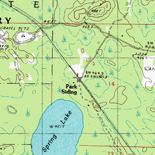 Topographic Map of Parks Siding, MI