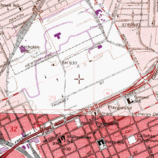 Topographic Map of Parke School, MI