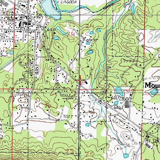 Topographic Map of All Saints Catholic Church, AR