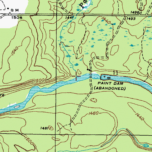 Topographic Map of Parks Creek, MI