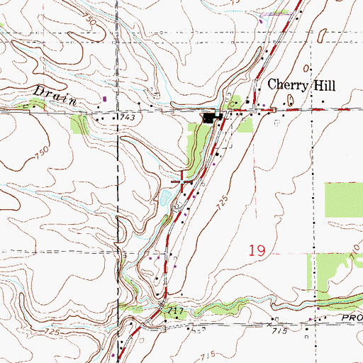 Topographic Map of Parks Drain, MI
