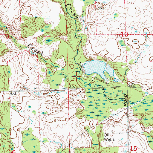 Topographic Map of Parren Creek, MI