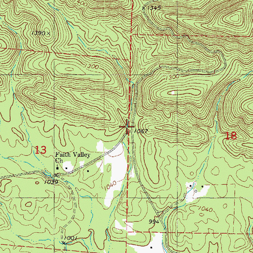 Topographic Map of Barnett School (historical), AR