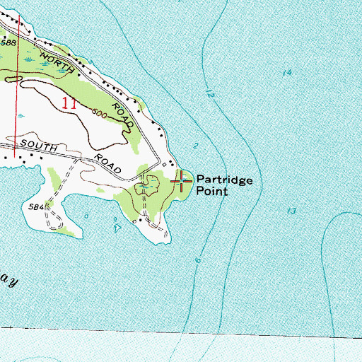 Topographic Map of Partridge Point, MI