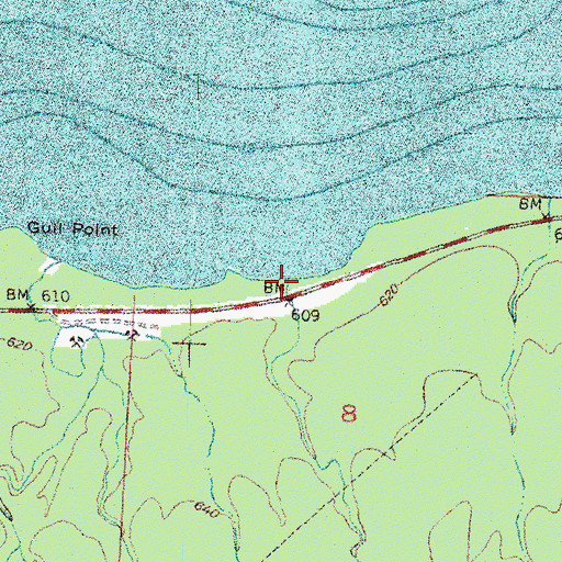 Topographic Map of Patent Creek, MI