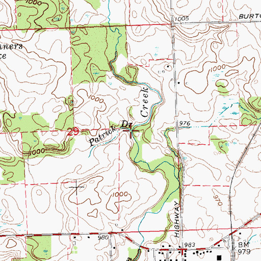 Topographic Map of Patrick Drain, MI