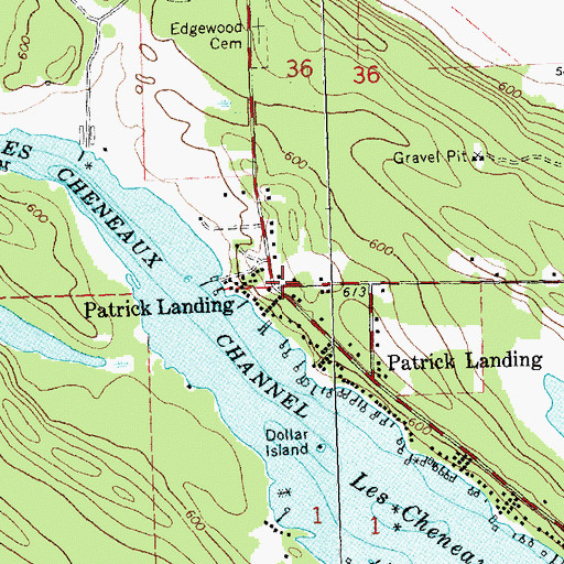 Topographic Map of Patrick Landing, MI