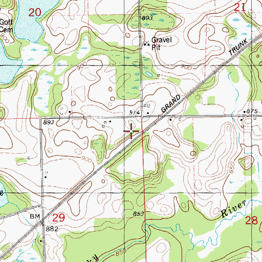 Topographic Map of Patrick School, MI