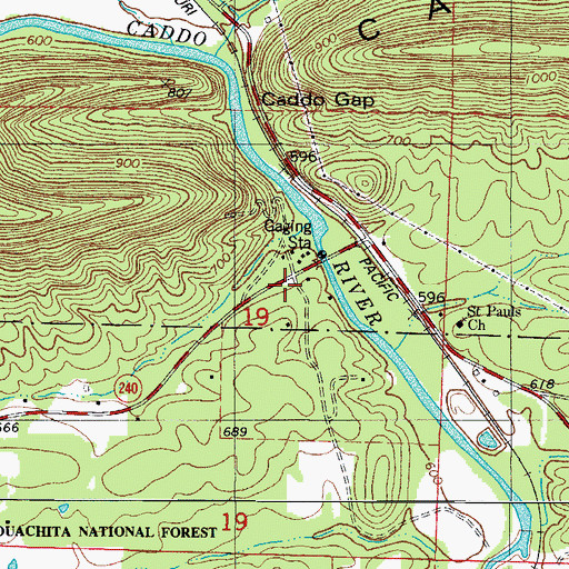 Topographic Map of Bassinger Cemetery, AR