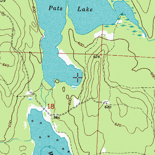 Topographic Map of Pats Lake, MI