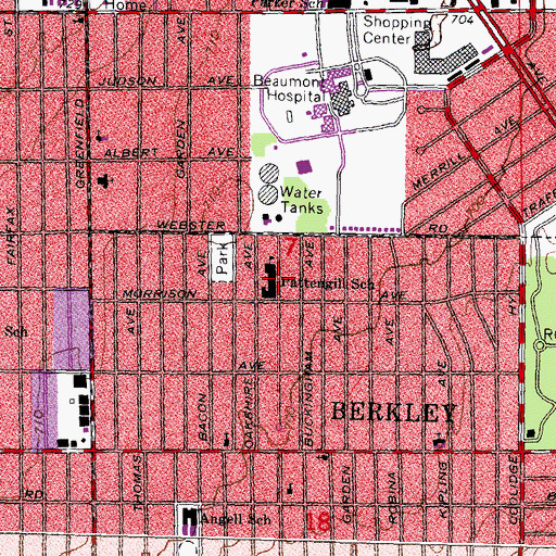 Topographic Map of Pattengill School, MI