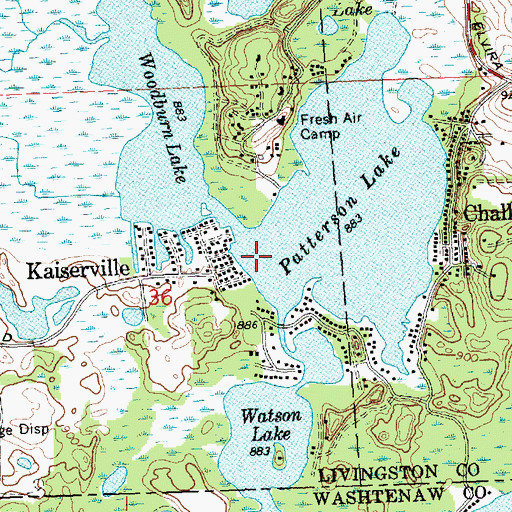 Topographic Map of Patterson Lake, MI