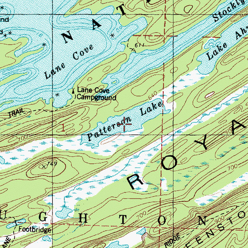 Topographic Map of Patterson Lake, MI