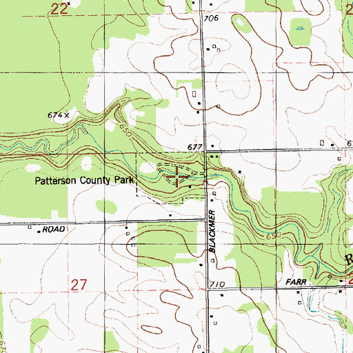 Topographic Map of Patterson Park, MI