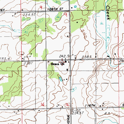 Topographic Map of Patterson School, MI