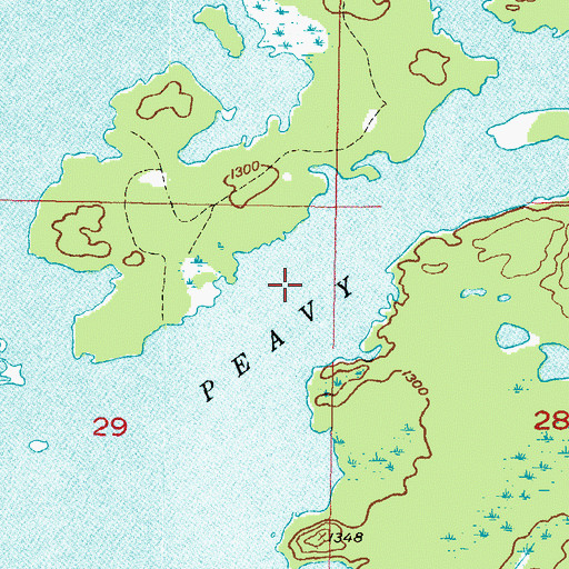 Topographic Map of Peavy Pond, MI